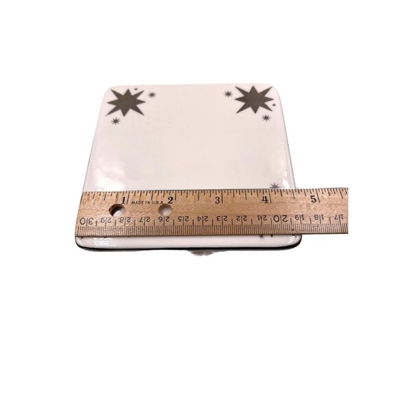 Vintage Bath and Body Works 1999 Pedestal Candle Holder Silver Stars - Picture 9 of 9